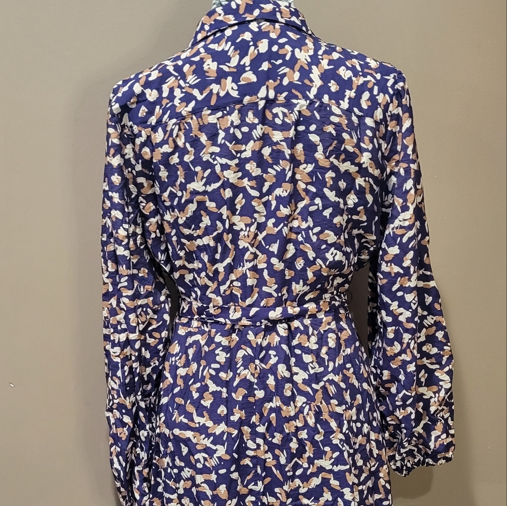 Nine West Blue and Pink Midi Dress - Picture 3 of 10